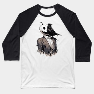 Spooky scarecrow and crow Baseball T-Shirt